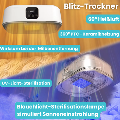 Blitz-Trockner 🚀 Die moderne Warmluft-Technologie mit UV-Licht